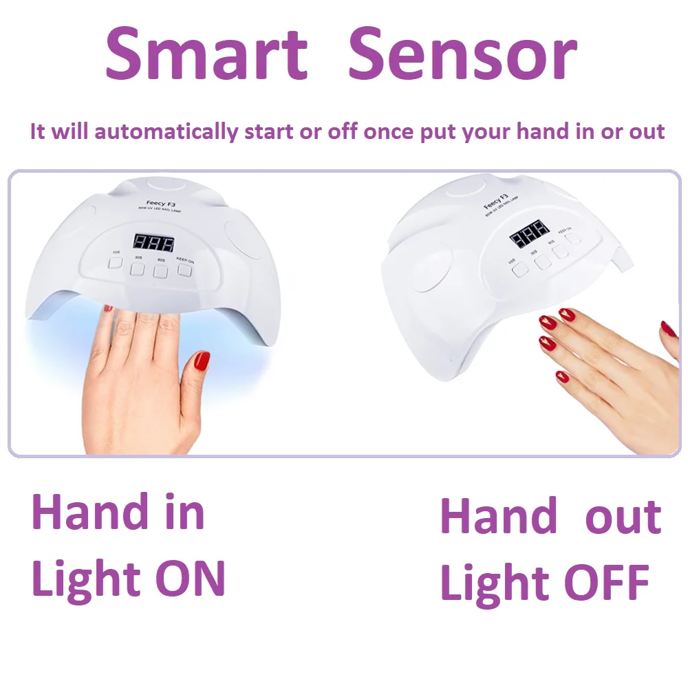 Kaufen UV Lampe für Nägel Maniküre LED UV Gel Nagel Lampe Licht Nagel Trockner Gel Polnisch Mit 10 s 30 s 60 s Dual hände Pediküre Nail art Werkzeuge