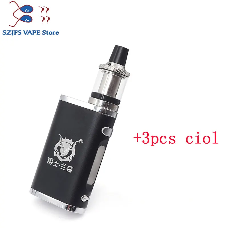 Электронная сигарета JSLD 80 Вт комплект vape встроенный аккумулятор 2000 мАч коробка мод Большой дым паровой vape комплект VS TXW 80 Вт электронная сигарета - Цвет: kit with 3 pcs  ciol