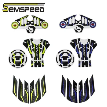 

SEMSPEED Motorcycle Fuel Gas Tank Cover Stickers Tank Pad Decals For Yamaha YZF R15 R 15 V3 2018-2019 2020 Tail Sticker Decal