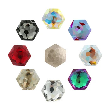 

New High Quality Hexagon K9 Crystal Rhinestone DIY Clothing & Accessories Sew On Clothes Shoes Loose Beads