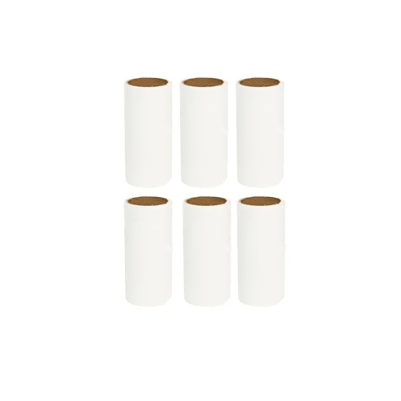 6Rolls Sticky Paper Eworld ролик для удаления ворсинок, для удаления шерсти домашних животных, для удаления ворсинок, для удаления пыли, ролик для одежды, ковер, липкий ролик, набор кистей - Цвет: 6Rolls Sticky Paper