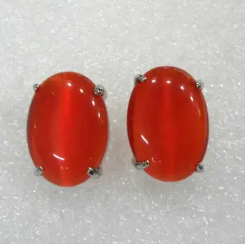 

lady's beautiful red opal bead earring