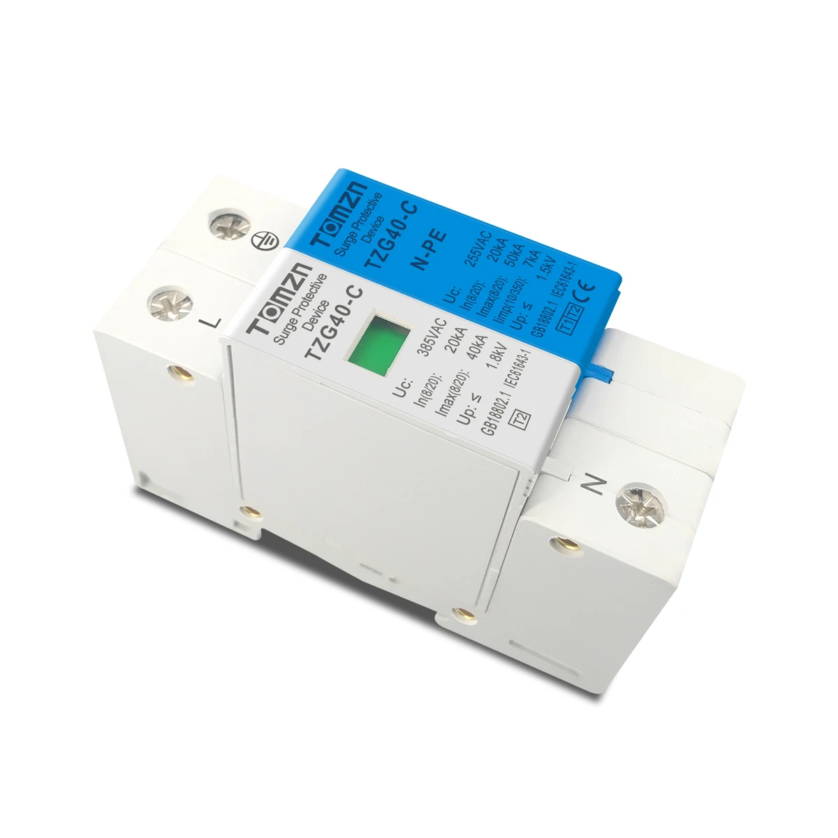 Устройство защиты от перенапряжения переменного тока SPD 1P + NPE 50KA T1 T2 385V