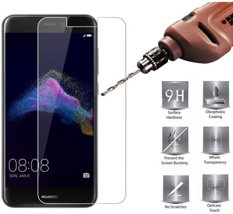 Закаленное стекло 9H HD для huawei P9 Lite 2017 Защитное экрана защитная пленка 2