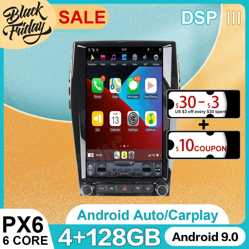 

Android 9.0 128GB Tesla Style For Ford Edge 2015 - 2018 Car GPS Navigation Auto Radio Stereo Video Multimedia Player Head Unit