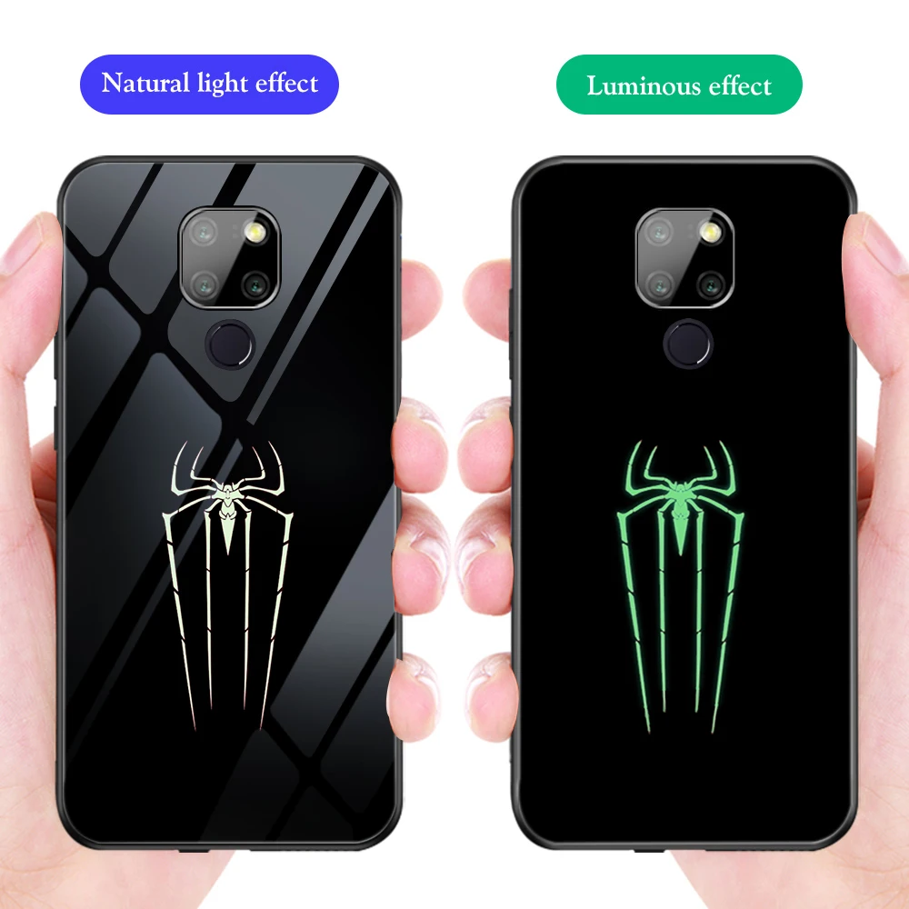 Стекло со свечением Чехлы для Huawei Nova 5 5i 5T 5Z 4 4e 3 3e 3i 2i Mate 30 20 10 9 Y9 Y7 Y6 Y5 Prime Pro Lite 2018 2019