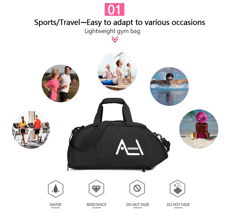 New Sport Gym Bags Women Fitness Training Travel Duffle Shoulder Bags Handbag Outdoor sac de sport femme Reizen Sport Gym