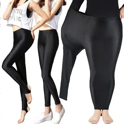 Women Spring Autumn Large Size Leggings Lady Summer Knee Length Short Pants Casual Stretched Skinny Shine.jpg