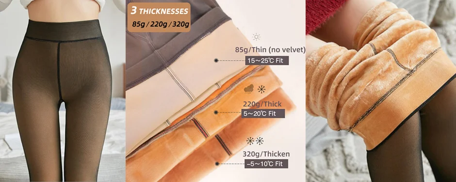 aerie leggings Hot Women girls' Plus Velvet Leggings Transparent Warm Fleece Pantyhose Thicken Slim Stretchy Winter Leg Wammer Tights fleece lined leggings