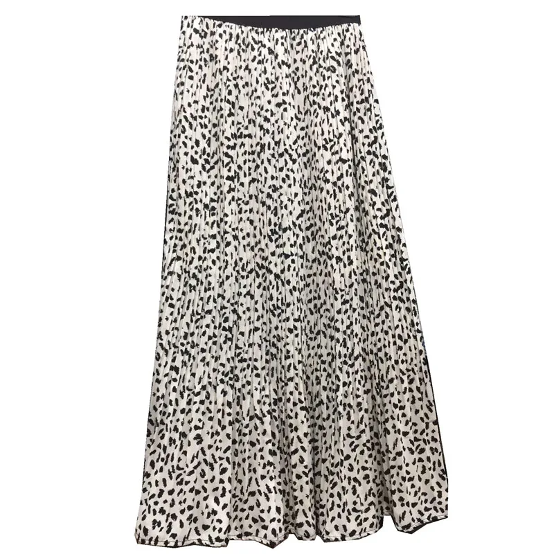 Плиссированная юбка с цветочным рисунком; последняя Корейская версия длинной и средней юбки; очень яркая юбка с эластичной резинкой на талии