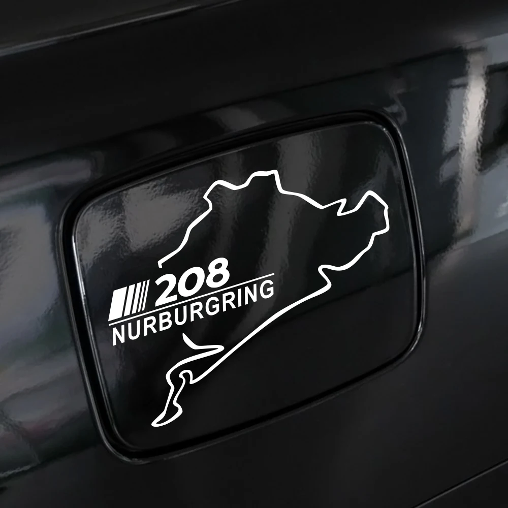 Auto Kraftstoff tankdeckel reflektierende Aufkleber wasserdichte Vinyl PVC- Aufkleber für Peugeot 208 Racing Nurburgring Auto Styling Zubehör -  AliExpress