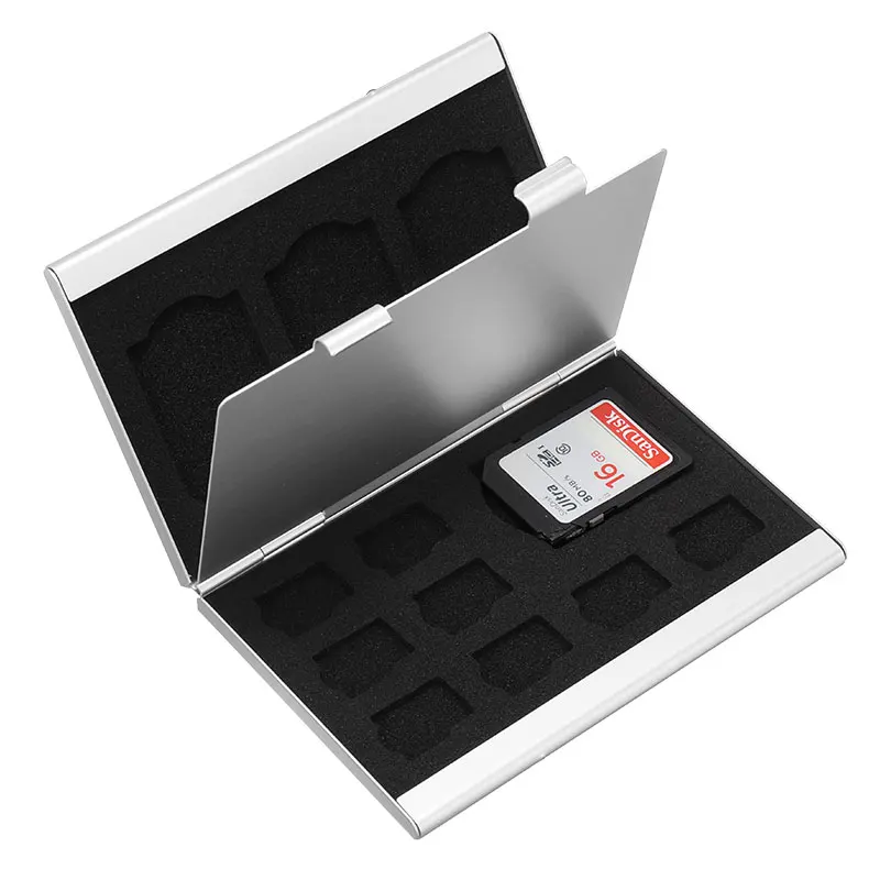 Mini Aluminum Alloy Micro TF SD Memory Card Storage Case Protector Holder Box for SD TF 1