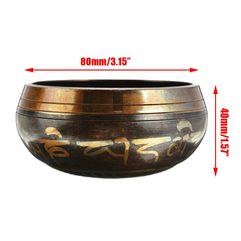 Copper Buddhism Alms Bowl Yoga Tibetan Meditation Sound Accessory Bowl Buddhism Therapy Chakra Singing Bowl Decor Craft