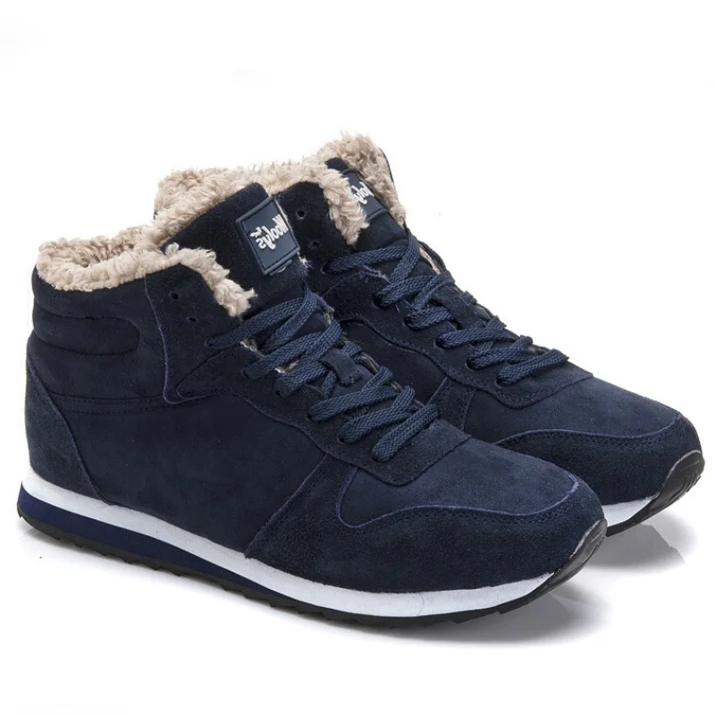 

Comfort Work Shoes Height Increase Boots Men Big Size Mens Shoes Casual Warm Ankle Boots Unisex Winter Hiking Sneakers