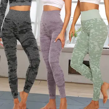 

3Colors Camouflage Seamless Leggings High Waist Workout Yoga Pants Push Up Sport women Fitness Legging Gym Women Running Tights