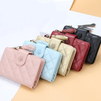 

Women's Purse 5 Colors Soft Leather Zipper Tassel Pendant women's Wallet Women Purses Coin Purse Credit Card Holder