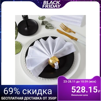 

Set of napkins "Ethel" monophonic 32x32 cm - 4 pcs., Color white, square. 192 g / m2, chl. with GMO
