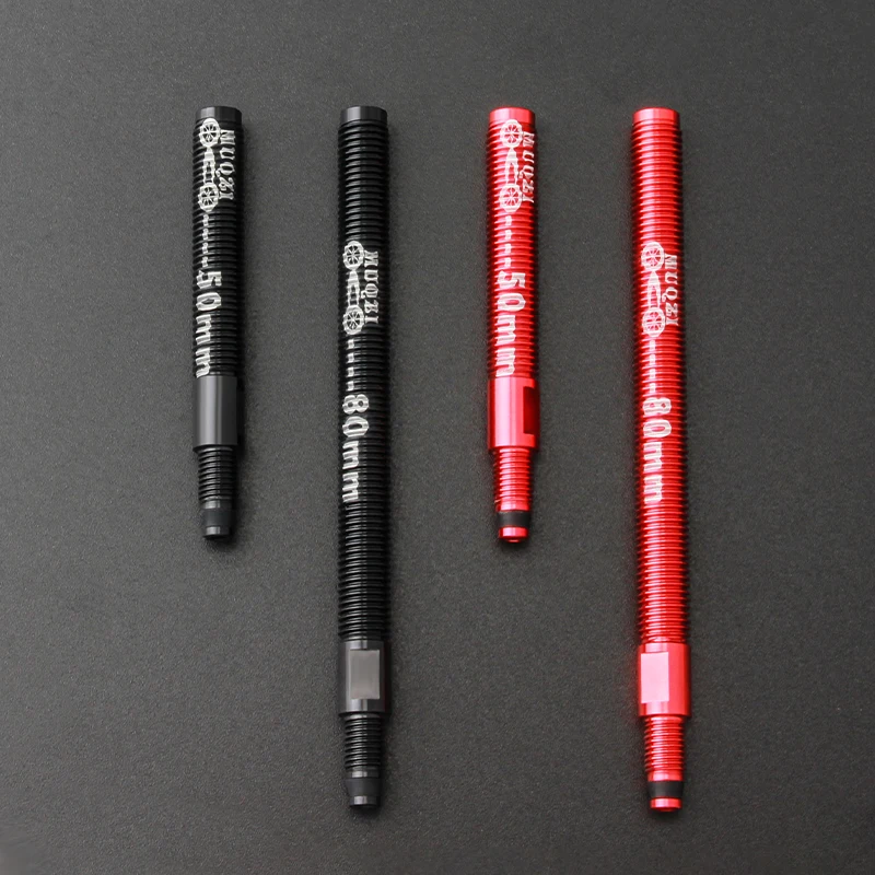 Bike Presta Valve Extender 50mm 60mm 80mm Clincher Tire Removable Adapter With Core Tool