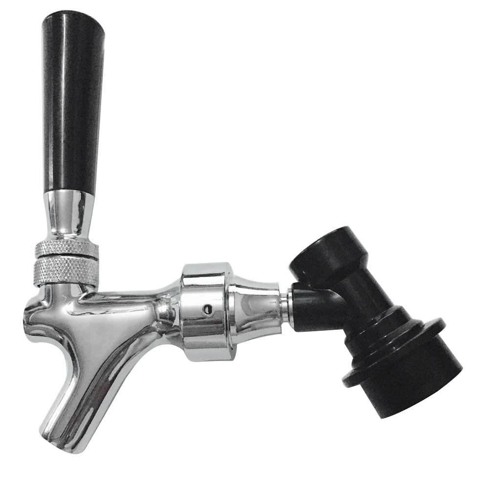 

For Keg Wine Draft Beer Faucet Portable Chrome Plating Quick Connect Kitchen Tap Tool Dispenser G5/8 Thread Bar Brewing Home