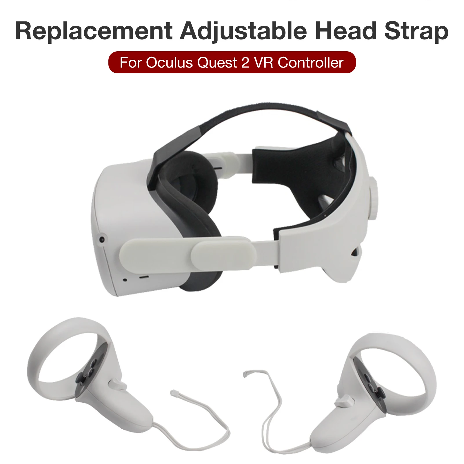 VR Accessories Adjustable Head Strap Headband For Oculus Quest 2 VR ...