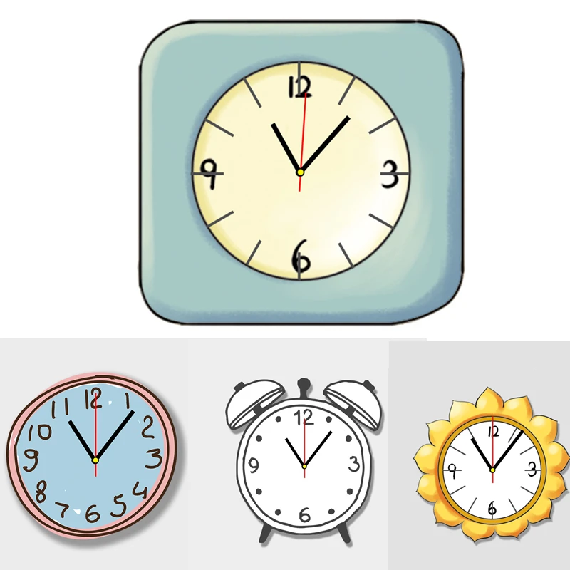 12 16 Cute Cartoon Graffiti Painting Wall Clock Home Room Decor Creative 3d Wood Clock Living Room Kids Boys Girls Gift Wall Clocks Aliexpress