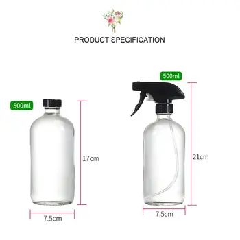 

500ml Glass Salon Spray Bottle Essential Oil Aromatherapy Dispenser Atomizer 72XD
