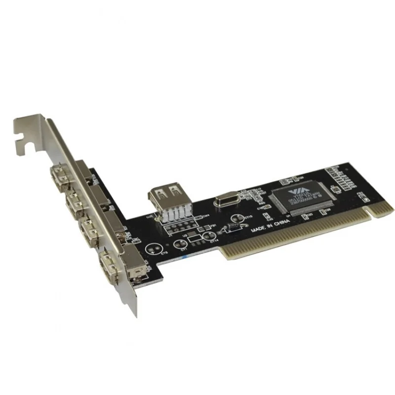 

PCI card to USB 2.0 expansion card Desktop board out of 5 USB cards Plug and play Easy to install Free drive compatible