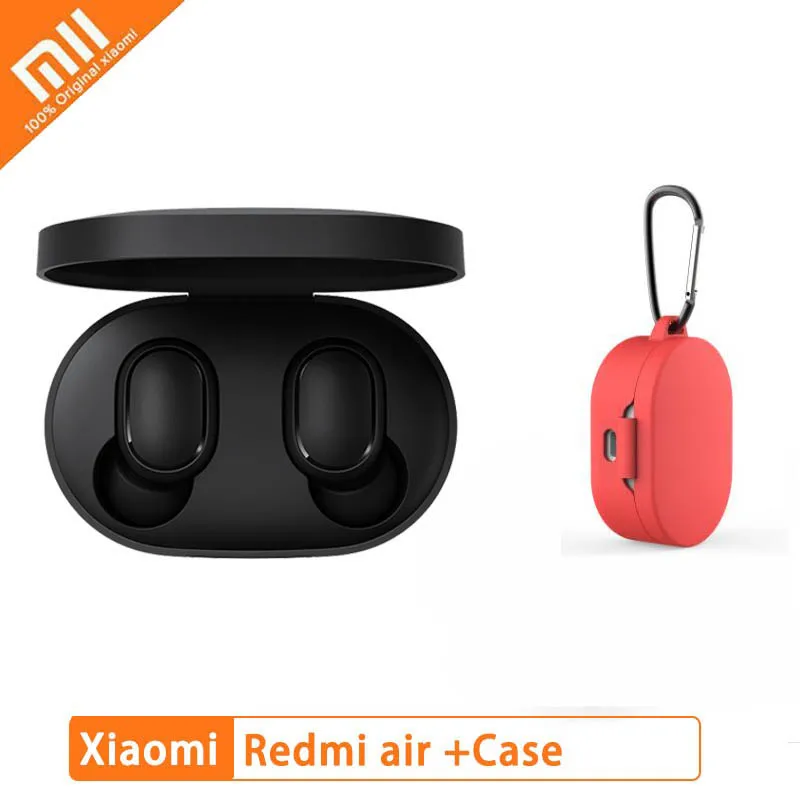 Add GG Red Case Xiaomi Redmi Airdots TWS беспроводные Bluetooth наушники стерео Bluetooth 5,0 шумоподавление с микрофоном Handsfree AI управление - Цвет: Add GG Red Case