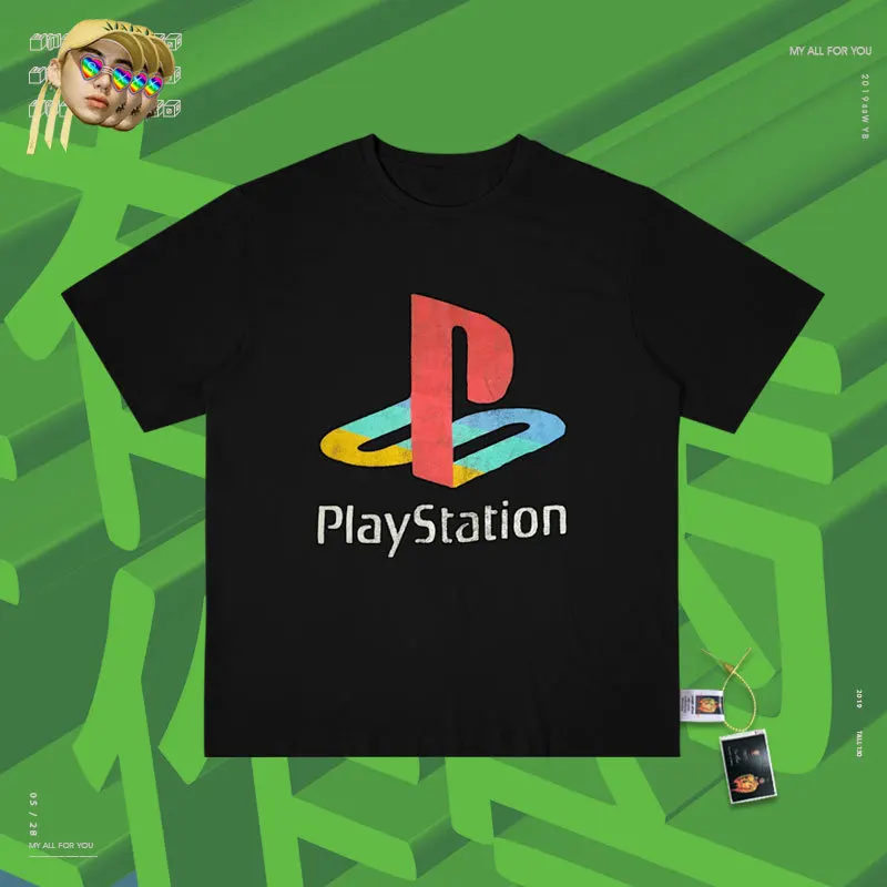 Инс оригинальность полуподпольная Playstation короткий рукав школьницы Мори Сплит сустава скейт каракули Джокер тренд