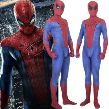 

Adult Kids The Amazing Spider-Man Black Lens 3D Cosplay Costume Zentai Spiderman Superhero Bodysuit Suit Jumpsuits