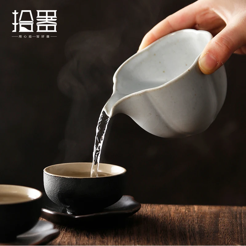Посуда ярмарка чашка устройство для приготовления чая керамический чай морская чашка ручной работы ЯПОНСКИЙ чайный набор кунг-фу чай утечка аксессуары набор чашка популярный стиль