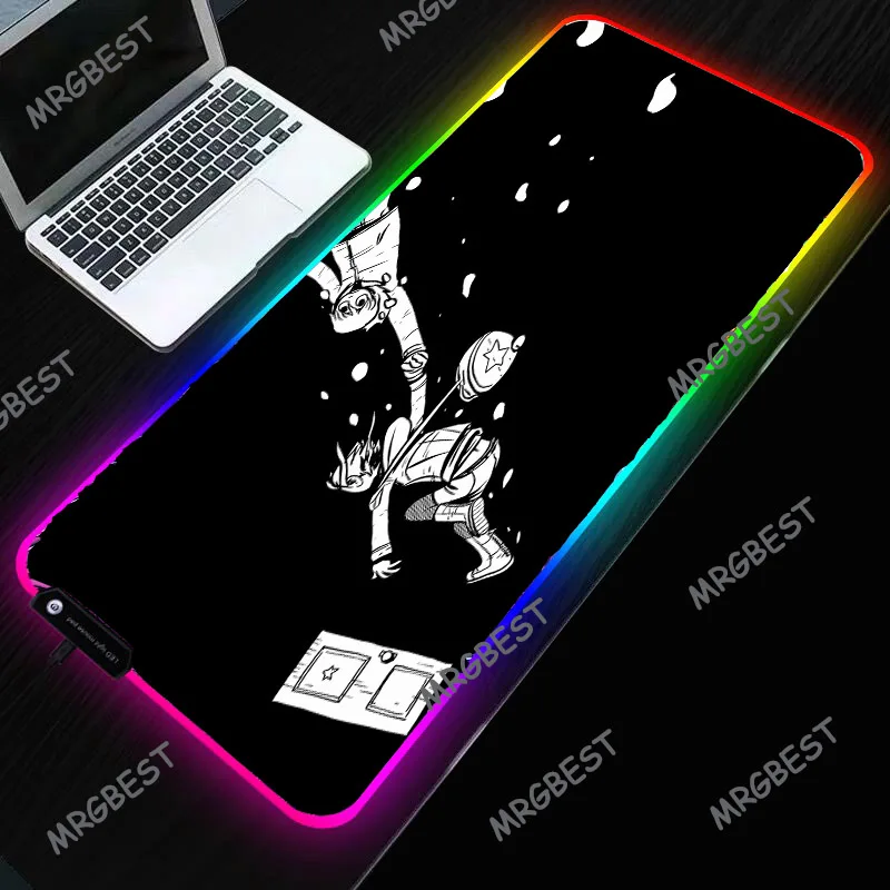 

Large Gaming Mouse Pad RGB USB LED Glowing Colorful Gamer Keyboard Mousepad 7 Lighting Modes Mice Mat for Notebook Laptop Pad