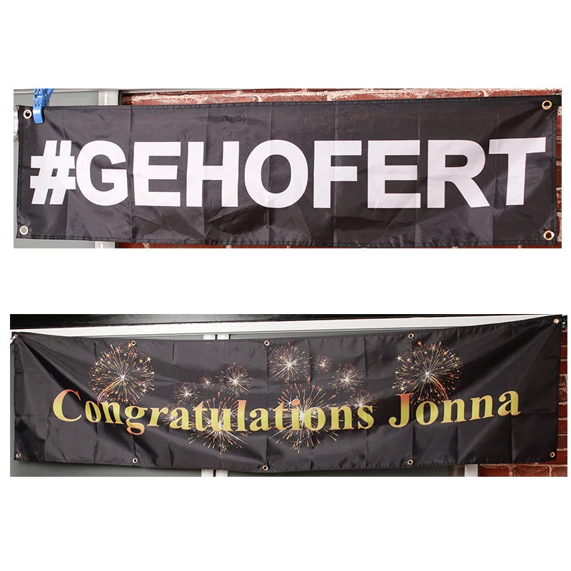 Benutzerdefinierte Flagge 2x8FT Banner 60x240cm Flagge Drucken Sie Ihr eigenes Logo/Design/Wörter – lebendige Farben, doppelt genäht – 100D-Polyester – Detail 2