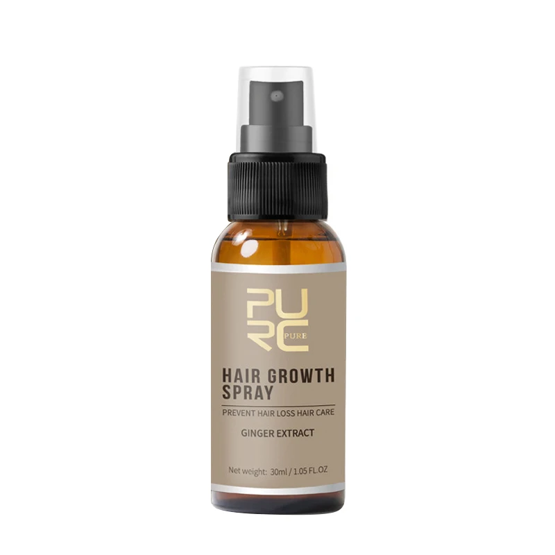 PURC Fashion 30ml Hair Growth Spray Extract Prevent Hair Loss Growing Hair For Men Ginger extract cure scalp growth TSLM1