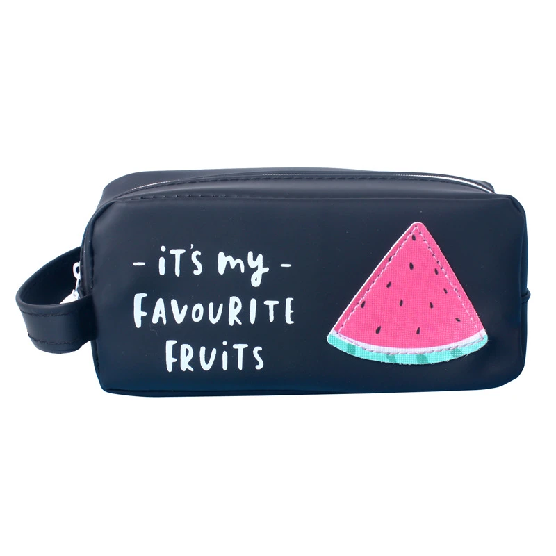Estuche de lápices Kawaii, de bolígrafos de Fruta de dibujos animados de silicona, grande negra para estudiantes y niñas, bonita papelería escolar, suministros Etui|Estuches escolares| AliExpress