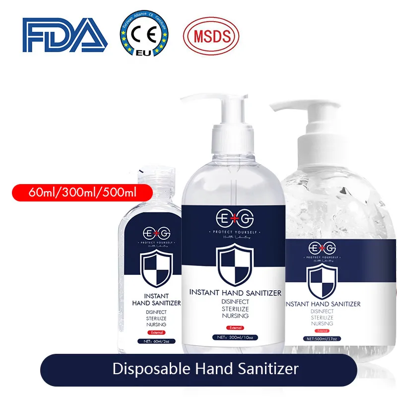 

60ml/300ml/600ml Disposable Hand Sanitizer For Baby Child Adult No-clean Quick-drying Anti-bacterial Disinfecting Hand Wash Gel