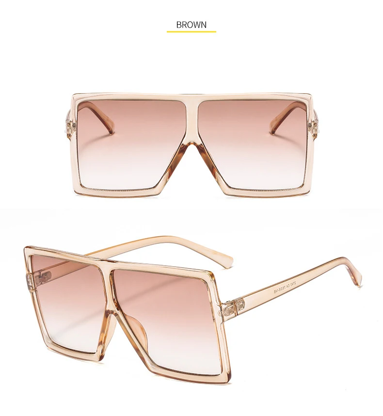 Женские солнцезащитные очки большого размера 2020 черные квадратные в большой