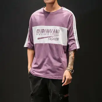 

Plus Size S-5XL T-shirt 2020 T Shirt For Men Fashion Tshirts Striped Male Tees Casual Summer Short Sleeve Cotton Stylish