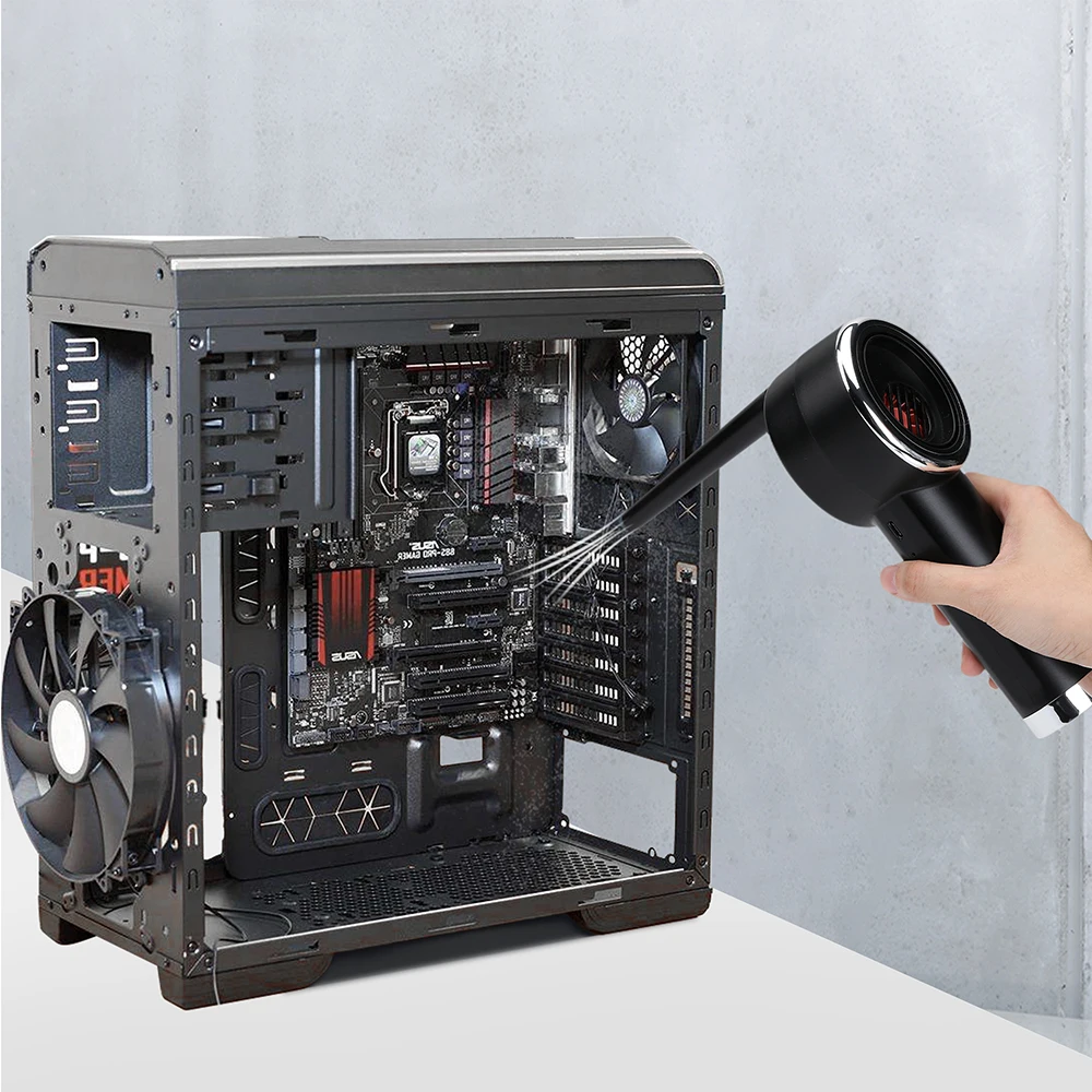 Cordless 2-in-1 Air Duster and Vacuum for Computer, Keyboard, Camera, and Electronics Cleaning Description Image.This Product Can Be Found With The Tag Names Air duster compressed air blower, Computer cleaners, Computer Office