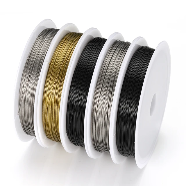 100 Loops/lot 0.6mm Memory Metal Wire Bangle Bracelet Wire For Jewelry  Making Findings DIY Beading Bracelet Earrings Accessories