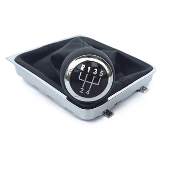 

5 Speed Gear Car Gear Shift Stick Gaiter Boot Leather Dust Cover Shift Head + Dust Cover For Passat B6 Car-Styling
