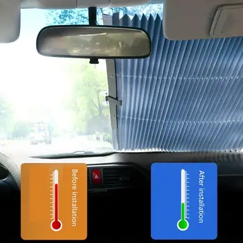

Car Sun Visor Automatic Retractable Sun Block Sunscreen Sunshade Car Insulation Front Gear Summer Sunshade Sun Block