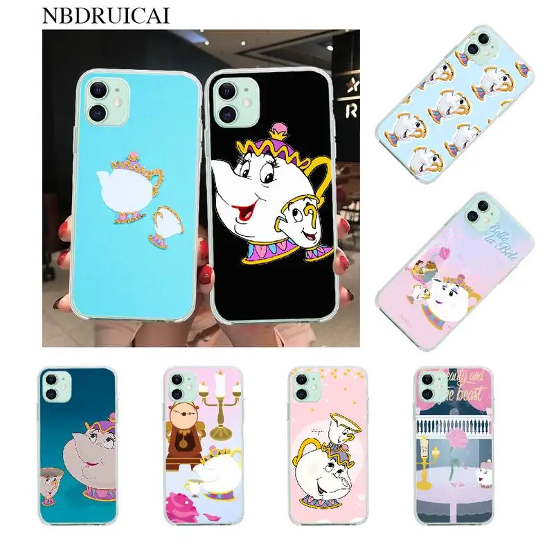 NBDRUICAI Beauty And The Beast Mrs Potts чип чехол для телефона iPhone 11 pro XS MAX 8 7 6 6S Plus X 5S SE XR | Мобильные