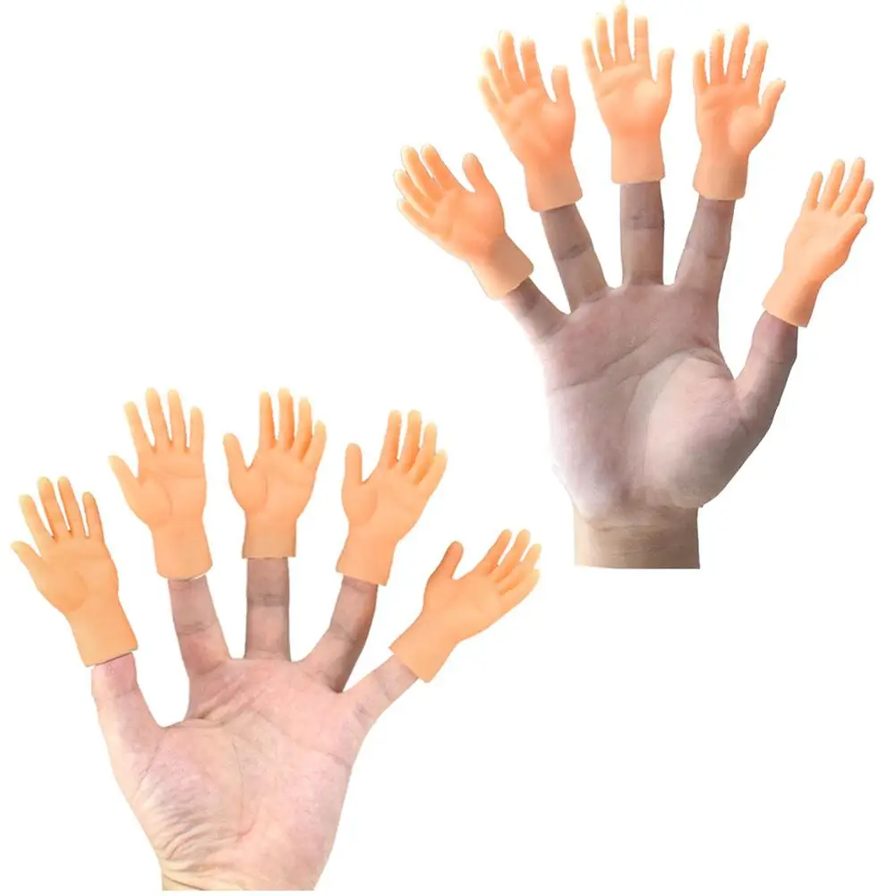 

2Pcs Funny Simulation Left Right Mini Hands Finger Sleeve Puppets Children Toy