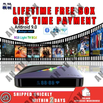

tv box Android TV box 9.0 a95x f3 rgb European subscription 7500 broadcast support Spain Germany Italy Turkey dual wifi