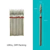 HYTOOS 10Pcs Tornado Flame Nail Drill Bits Diamond Cutters for Manicure Cuticle Clean Burr Diamond Mill Nails Accessories Tool 3