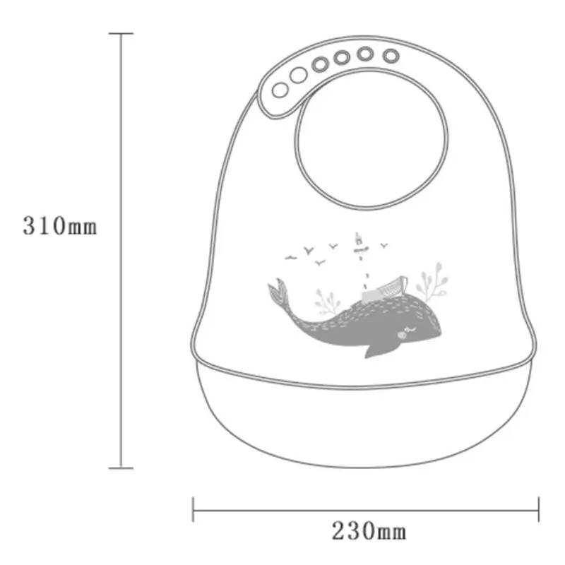 Модные детские нагрудники из мягкого силикона с мультяшными животными
