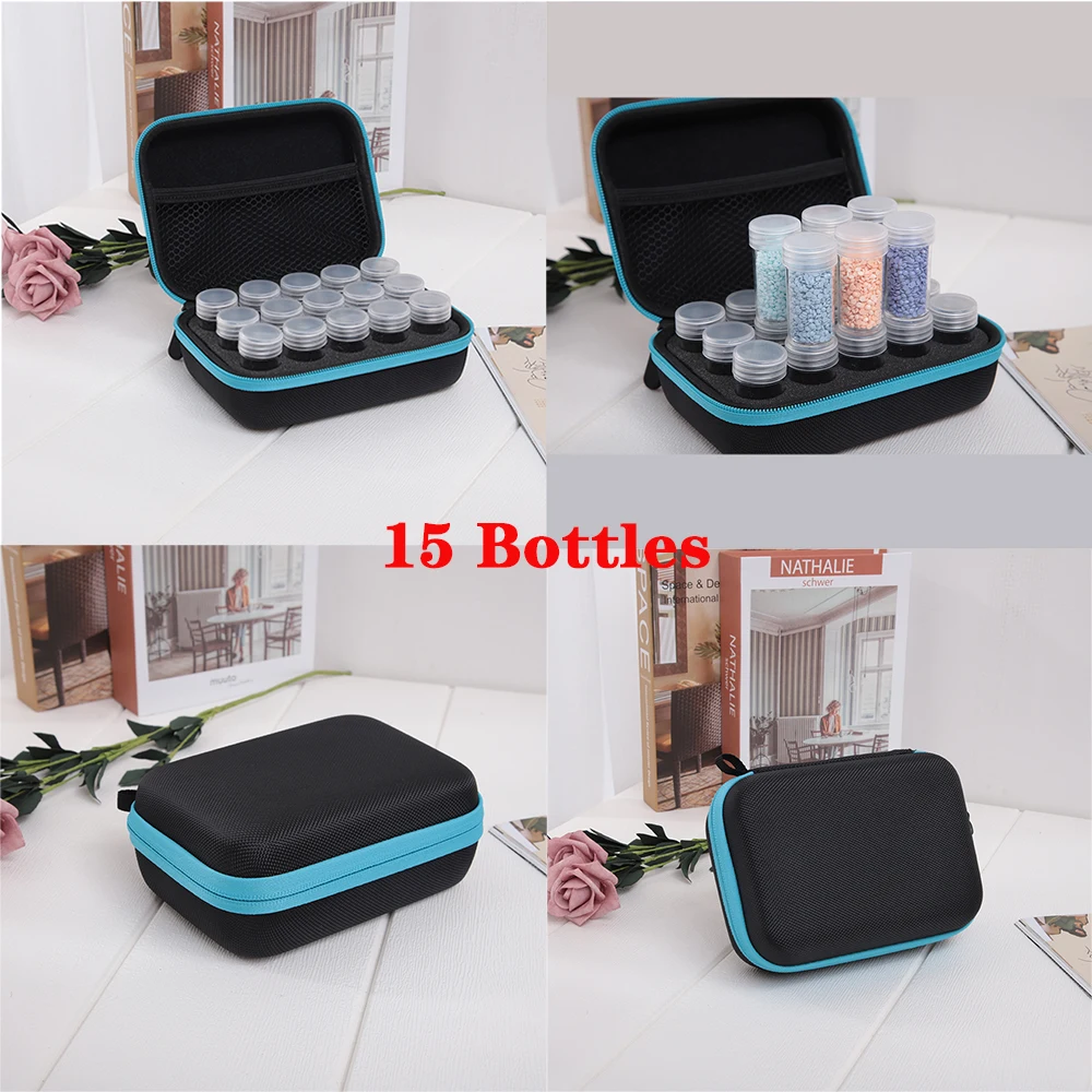 15/30/60/120 Bottles 5d Diamond Painting Accessories tools Storage Box Carry Case diamant painting tools Container Bag