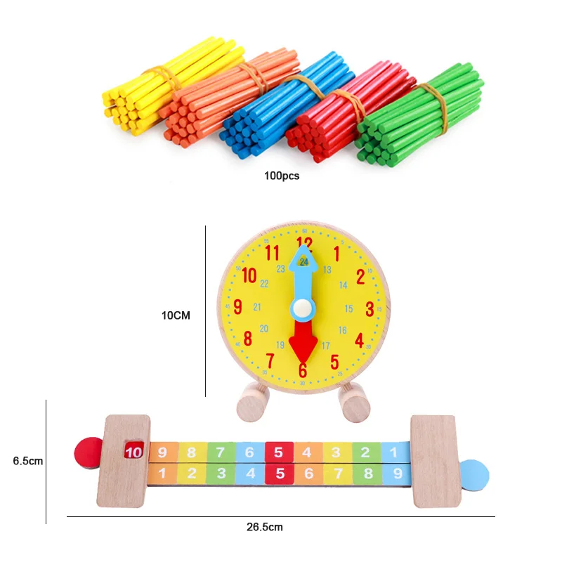 Дошкольная деревянная детская игрушка maty toy набор часов abacus Tangram математическая линейка ребенок lerarning Educatioanl деревянный игрушечный набор инструментов для детей - Цвет: F