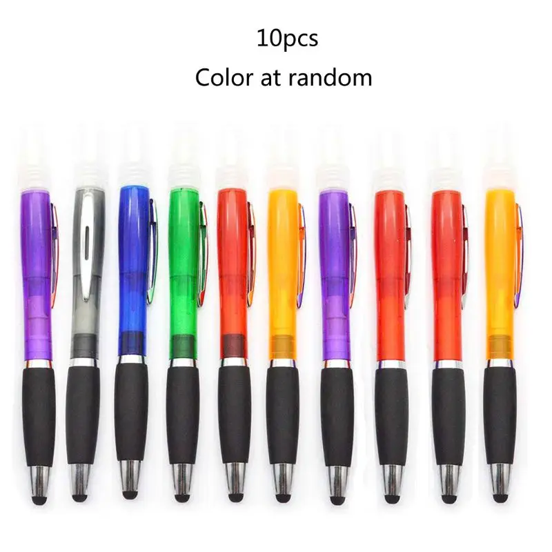 

10Pcs 3 in 1 Empty Refillable Ballpoint Pen Spray Mister Touch Screen Stylus Pen